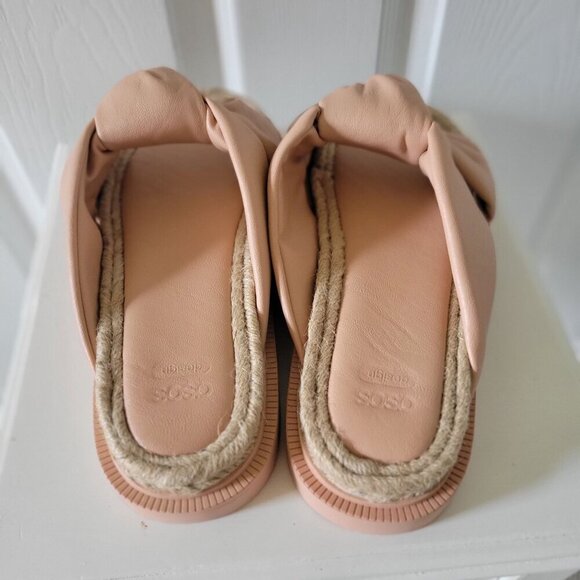 Asos Design Wide Fit Jemima Cross Strap Espadrilles in Light Pink US7/ EU38 - Picture 6 of 7